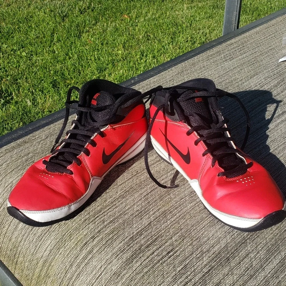 Nike Air Visi Pro III Red Black Basketball Shoes 525467-600 Youth Size 7